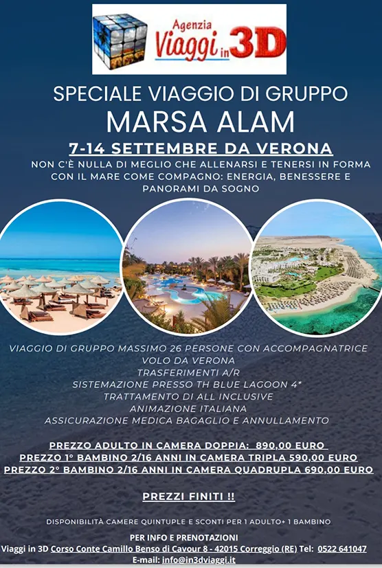 VIAGGIO DI GRUPPO A MARSA ALAM - Agenzia Viaggi in 3D
