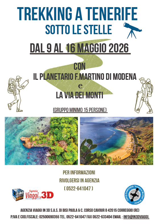 trekking a tenerife sotto le stelle