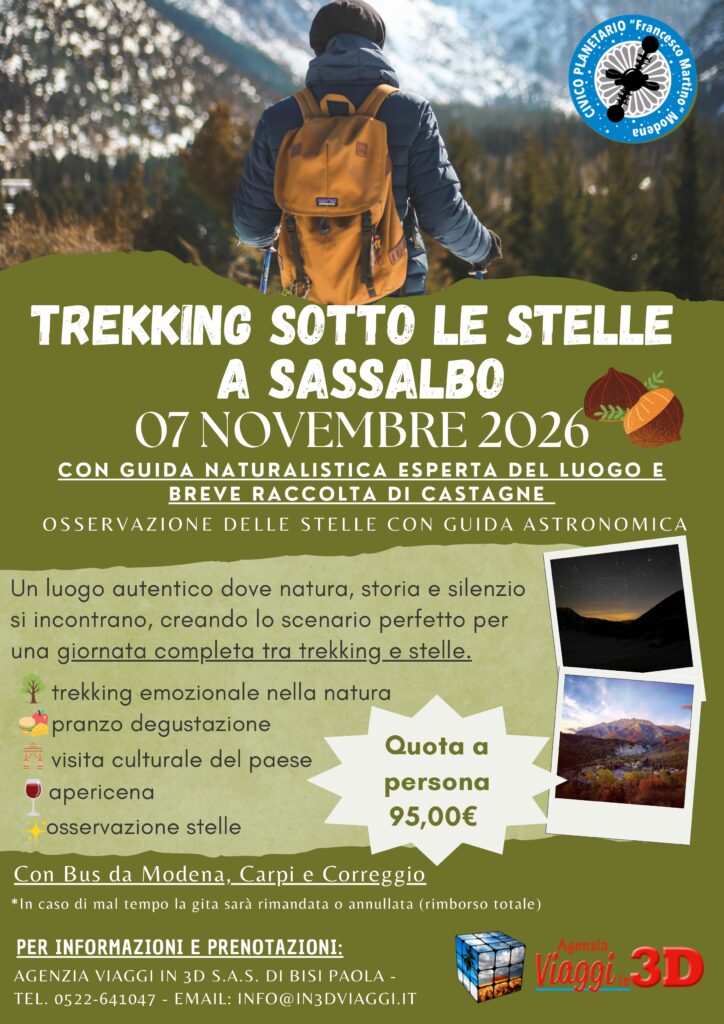Trekking sotto le stelle a Sassalbo – 7 novembre 2026